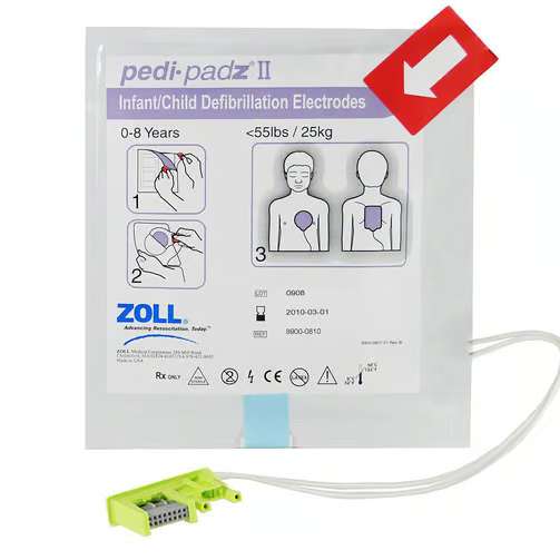 Replacement pediatric AED pad.